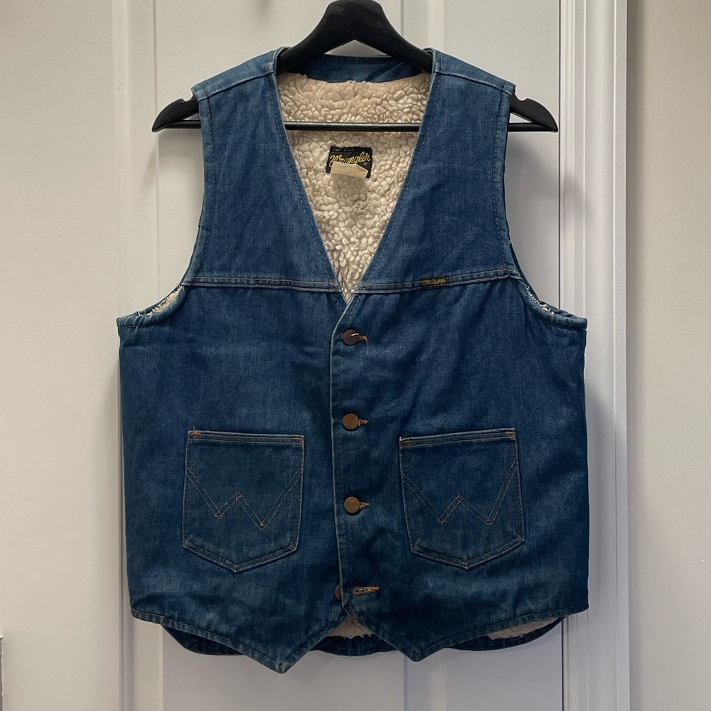 Vintage 80’s Wrangler Denim Sherpa Vest